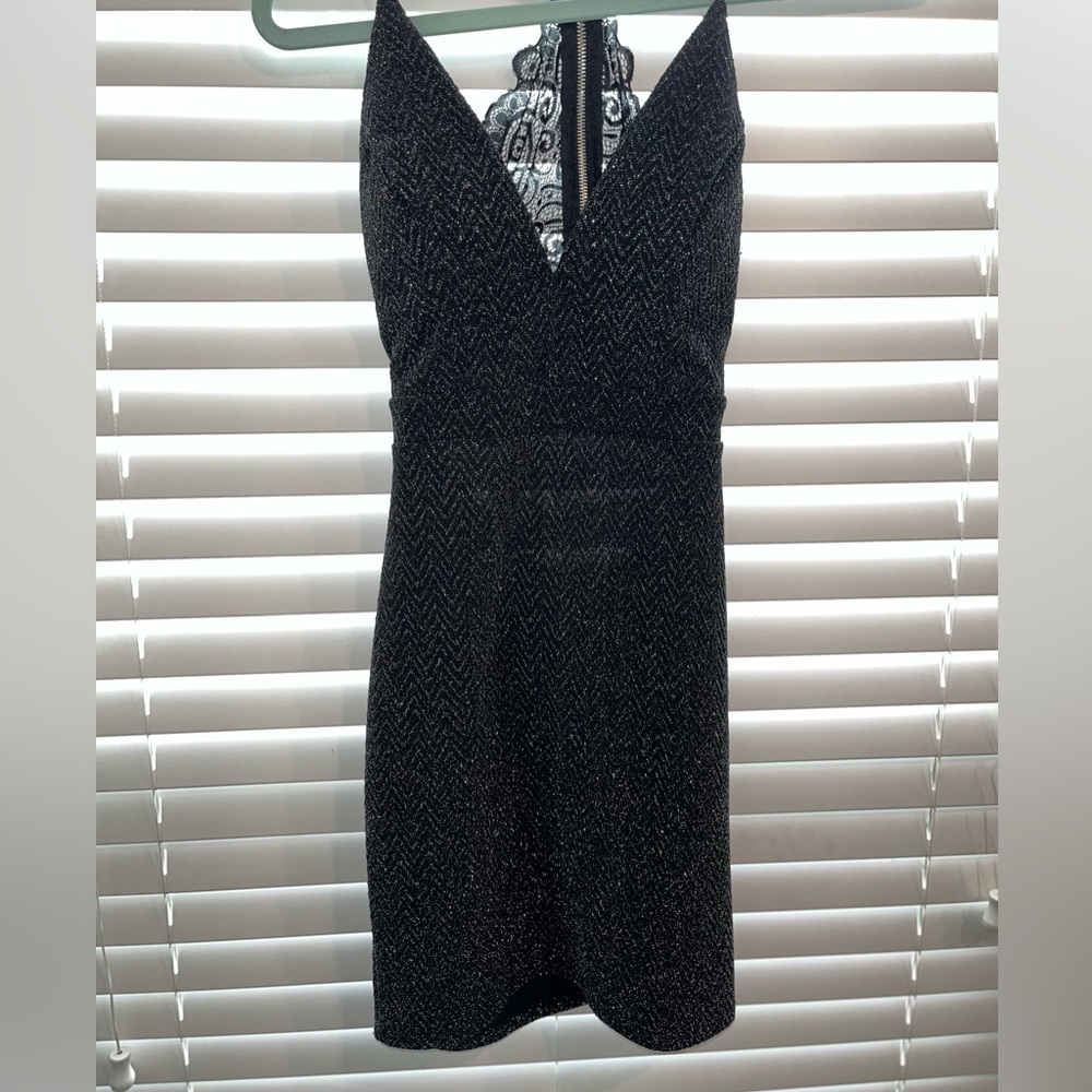 Black Dress with Lace detail on the back.